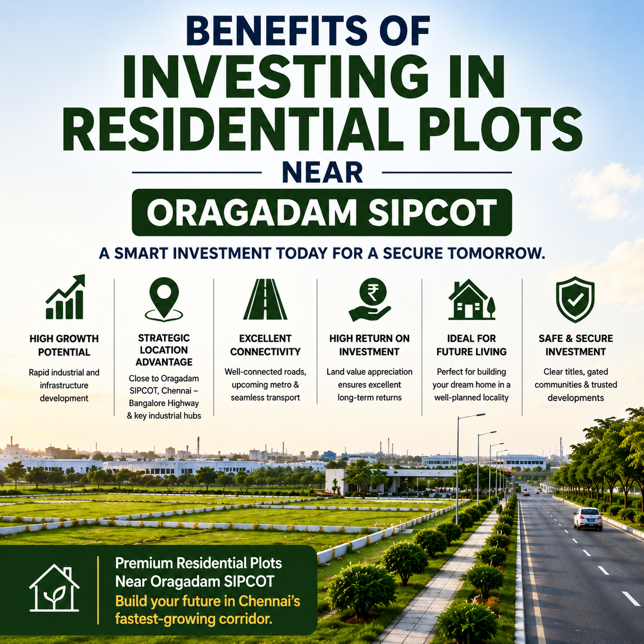 Benefits of Investing in Residential Plots Near Oragadam SIPCOT