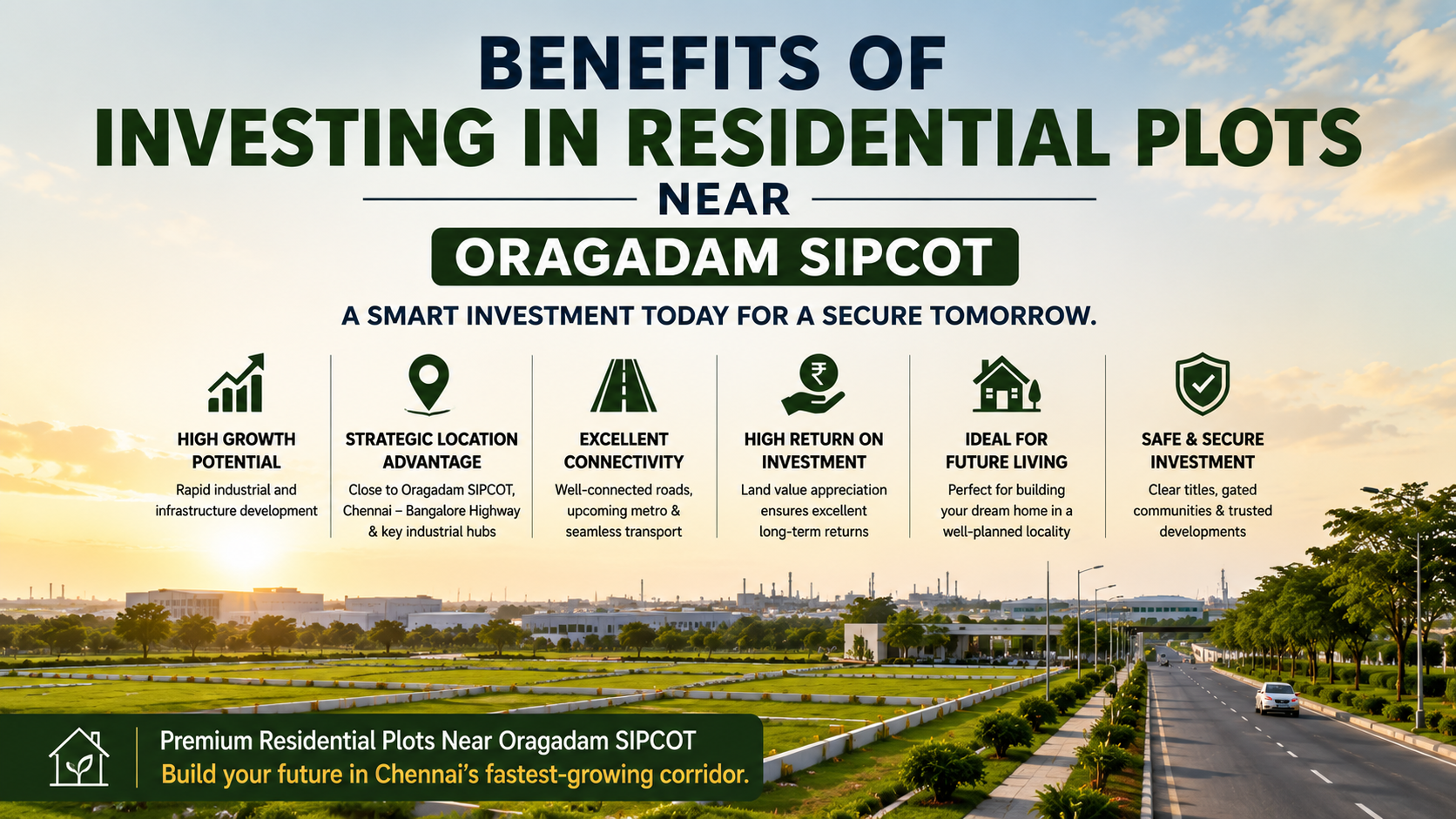 Benefits of Investing in Residential Plots Near Oragadam SIPCOT