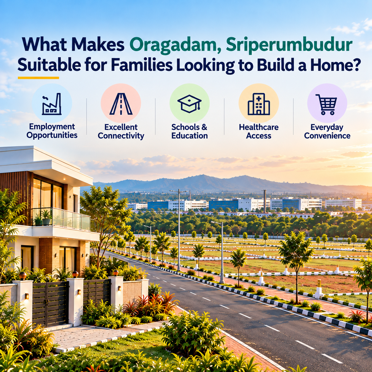 What Makes Oragadam, Sriperumbudur Suitable for Families Looking to Build a Home?