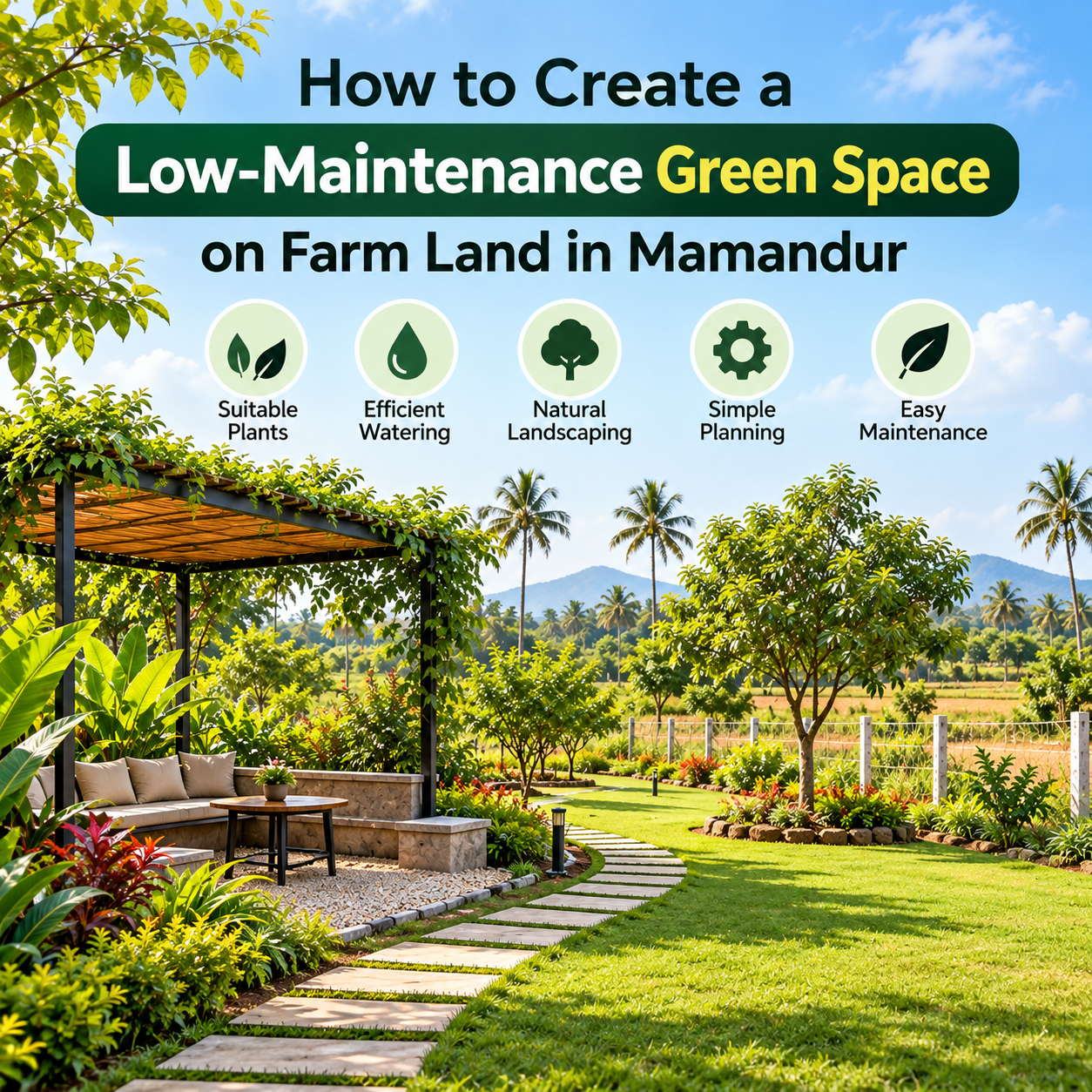 Low-Maintenance Green Space on Farm Land in Mamandury